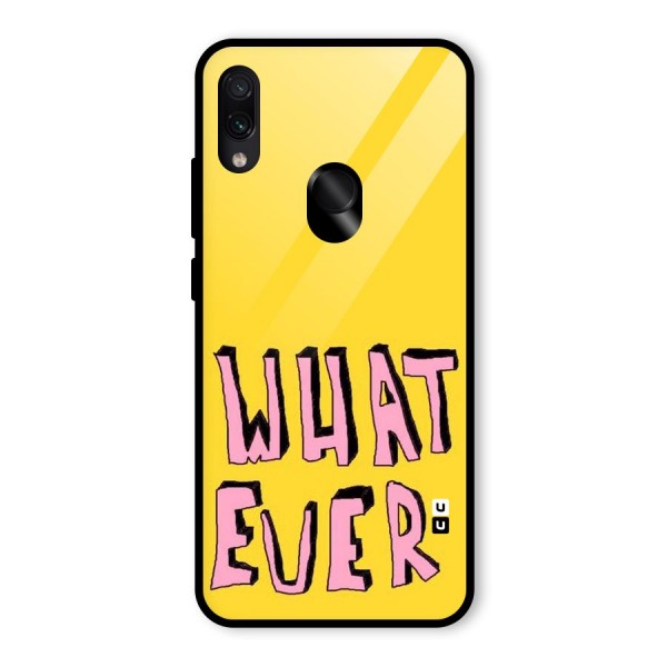 Whatever Yellow Glass Back Case for Redmi Note 7