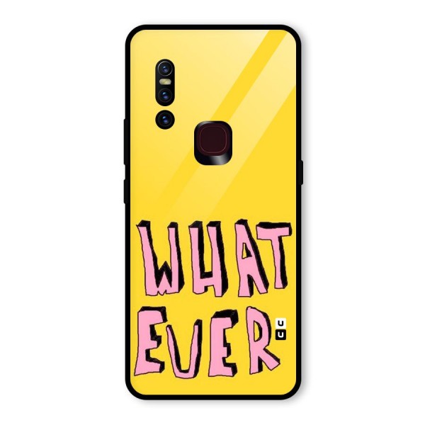 Whatever Yellow Glass Back Case for Vivo V15