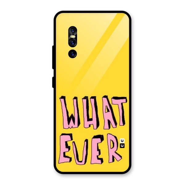 Whatever Yellow Glass Back Case for Vivo V15 Pro