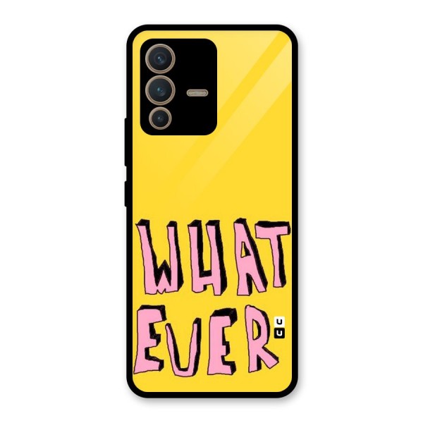 Whatever Yellow Glass Back Case for Vivo V23 5G