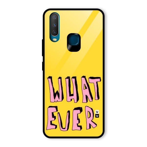 Whatever Yellow Glass Back Case for Vivo Y12