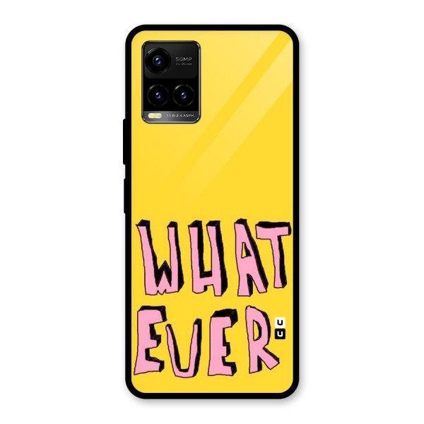 Whatever Yellow Glass Back Case for Vivo Y21 2021