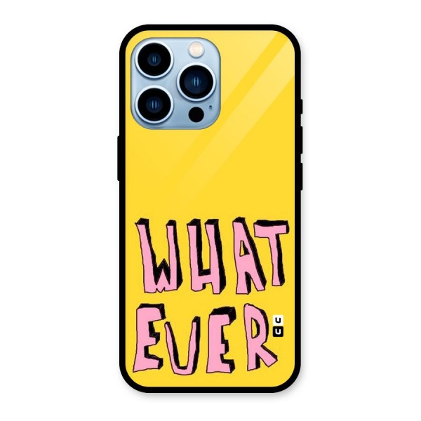 Whatever Yellow Glass Back Case for iPhone 13 Pro