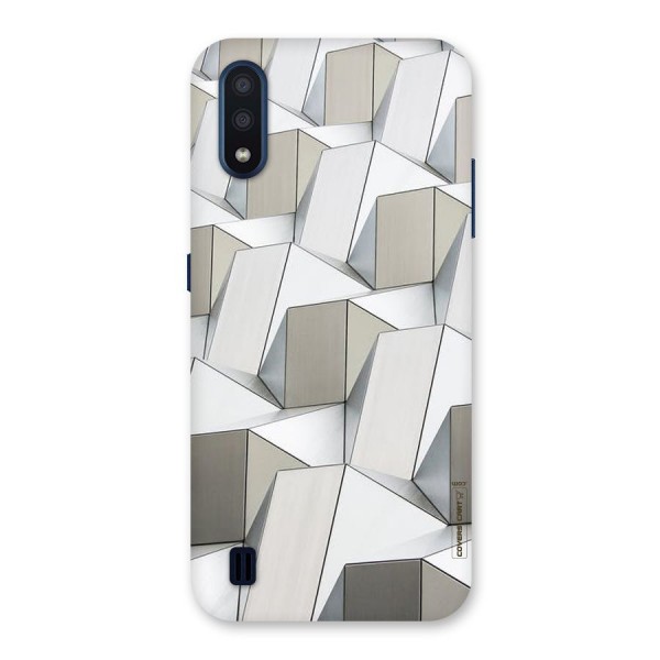 White Abstract Art Back Case for Galaxy M01