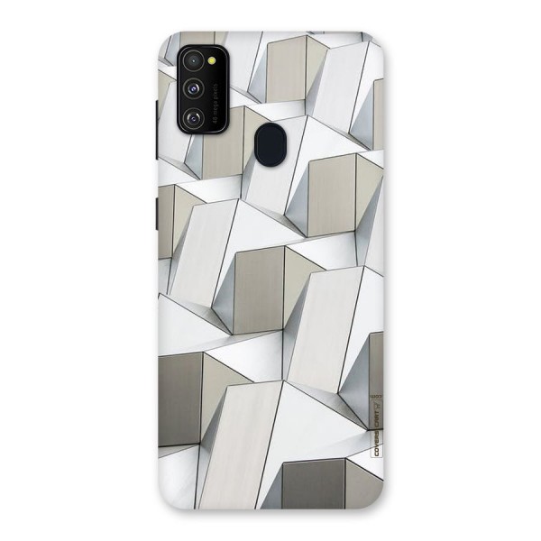 White Abstract Art Back Case for Galaxy M21