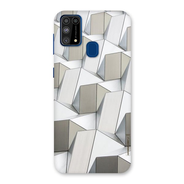 White Abstract Art Back Case for Galaxy M31