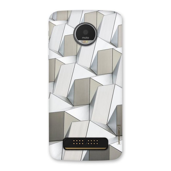 White Abstract Art Back Case for Moto Z Play