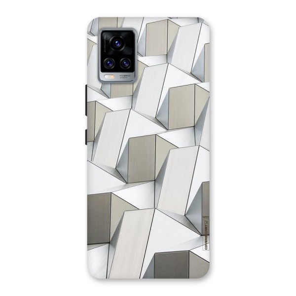 White Abstract Art Back Case for Vivo V20 Pro