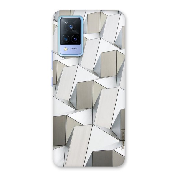 White Abstract Art Back Case for Vivo V21 5G