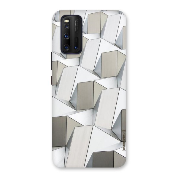 White Abstract Art Back Case for Vivo iQOO 3