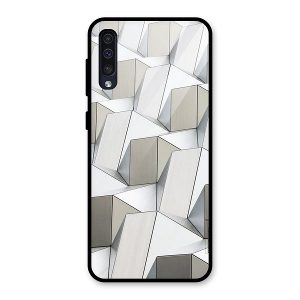 White Abstract Art Glass Back Case for Galaxy A50s