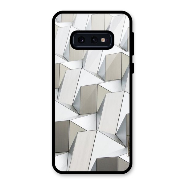 White Abstract Art Glass Back Case for Galaxy S10e