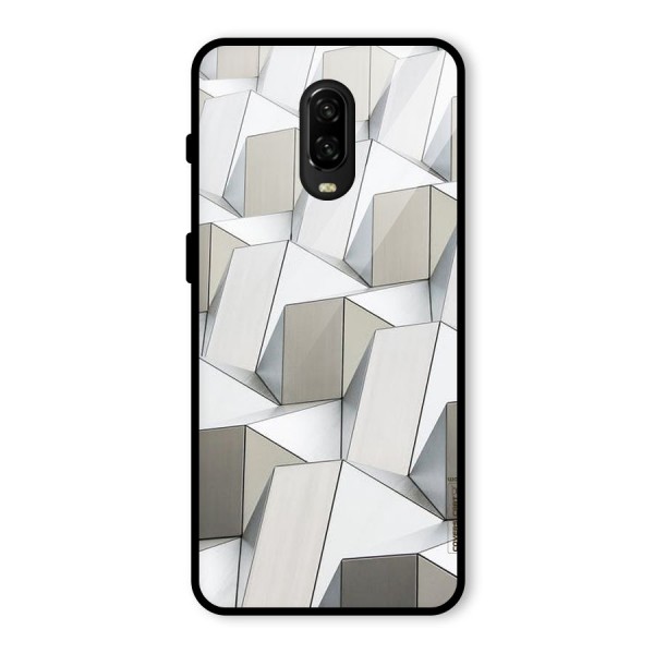 White Abstract Art Glass Back Case for OnePlus 6T