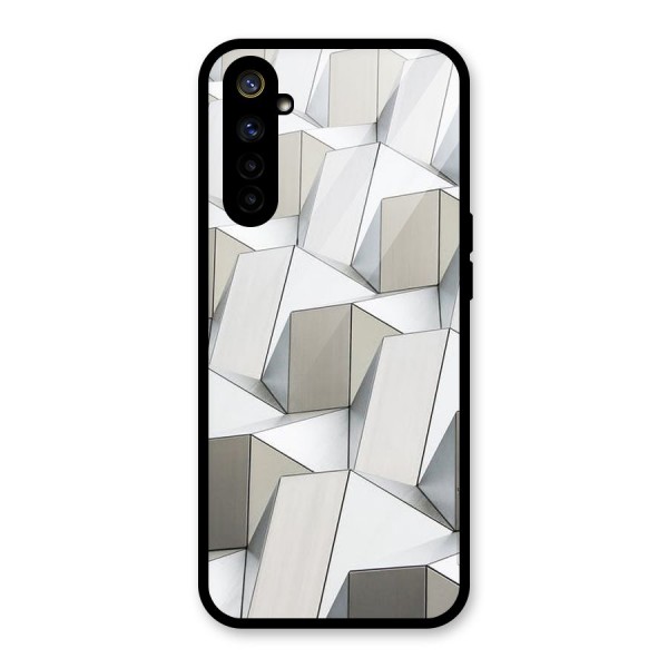 White Abstract Art Glass Back Case for Realme 6i