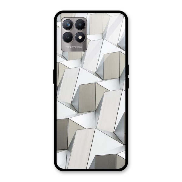 White Abstract Art Glass Back Case for Realme 8i