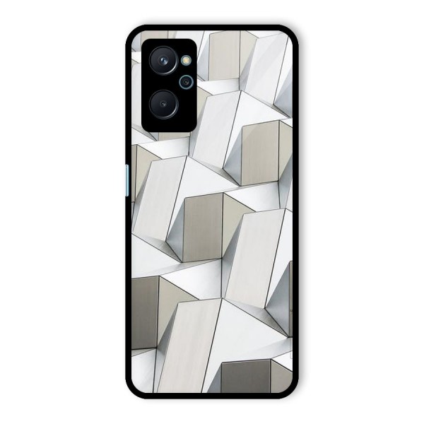 White Abstract Art Glass Back Case for Realme 9i