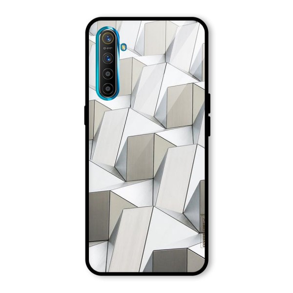 White Abstract Art Glass Back Case for Realme XT