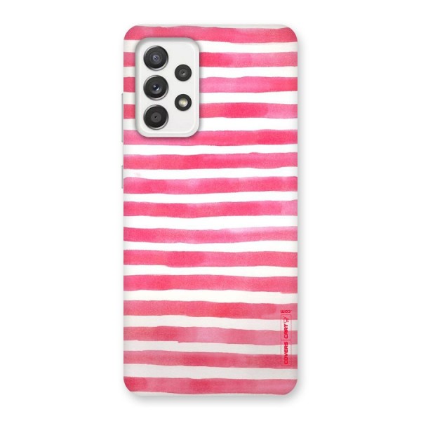 White And Pink Stripes Back Case for Galaxy A52