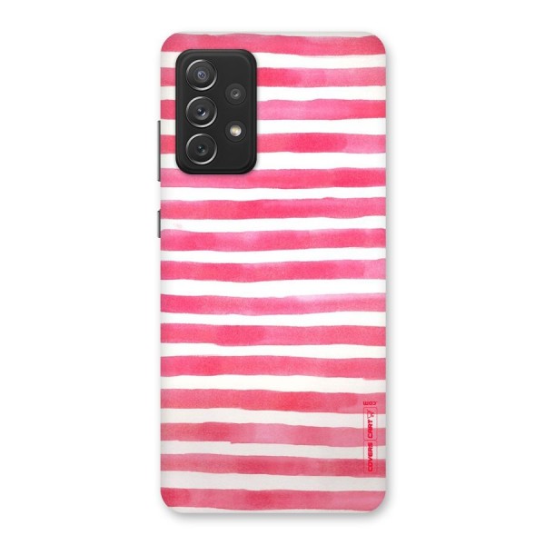 White And Pink Stripes Back Case for Galaxy A72