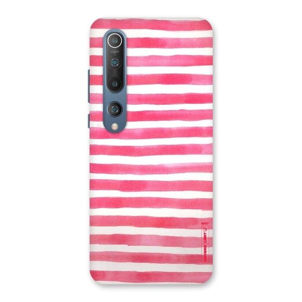 White And Pink Stripes Back Case for Mi 10