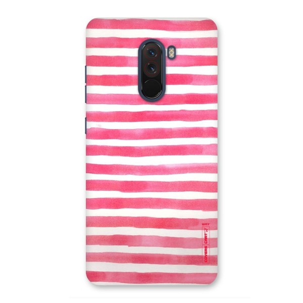 White And Pink Stripes Back Case for Poco F1