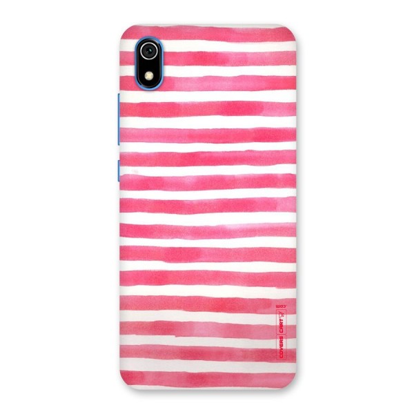 White And Pink Stripes Back Case for Redmi 7A