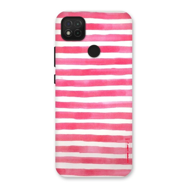 White And Pink Stripes Back Case for Redmi 9C