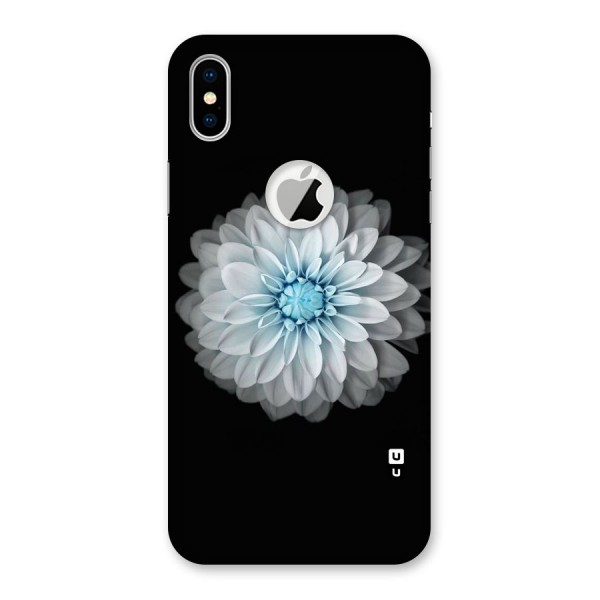 White Bloom Back Case for iPhone XS Logo Cut