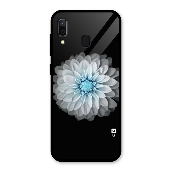 White Bloom Glass Back Case for Galaxy A30