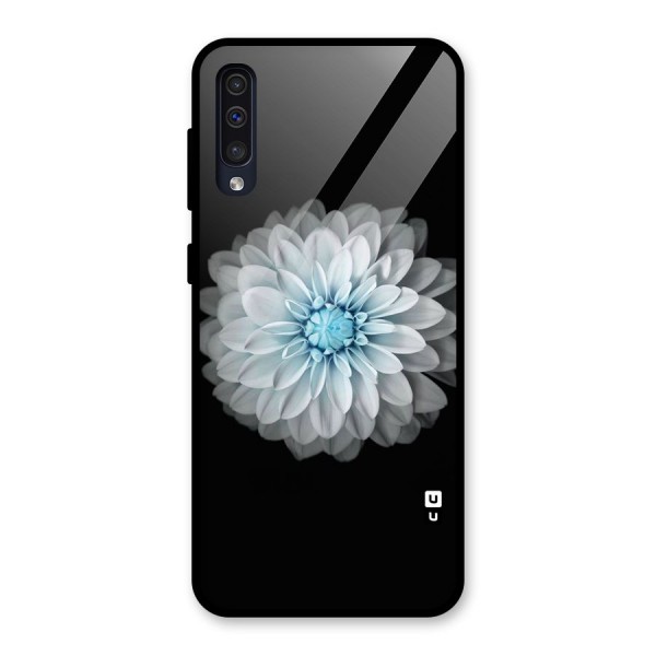 White Bloom Glass Back Case for Galaxy A50s