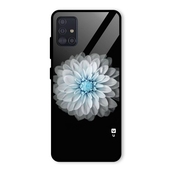 White Bloom Glass Back Case for Galaxy A51