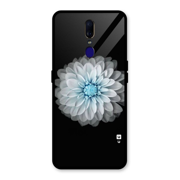 White Bloom Glass Back Case for Oppo F11