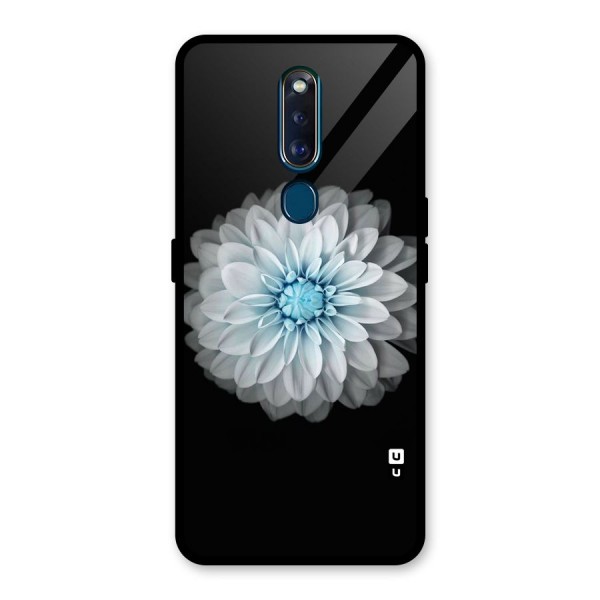 White Bloom Glass Back Case for Oppo F11 Pro