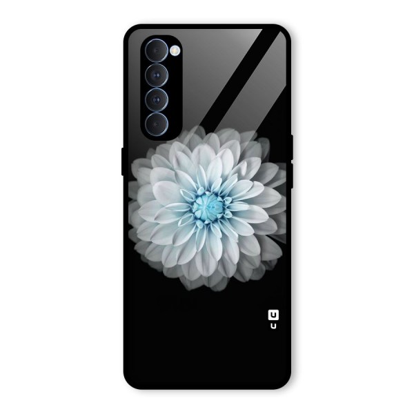 White Bloom Glass Back Case for Oppo Reno4 Pro