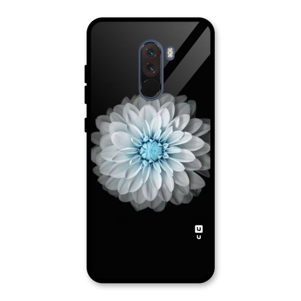 White Bloom Glass Back Case for Poco F1