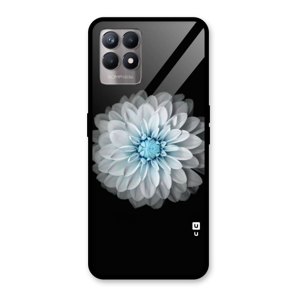 White Bloom Glass Back Case for Realme 8i