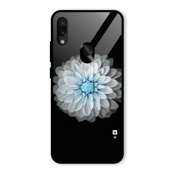 White Bloom Glass Back Case for Redmi Note 7S