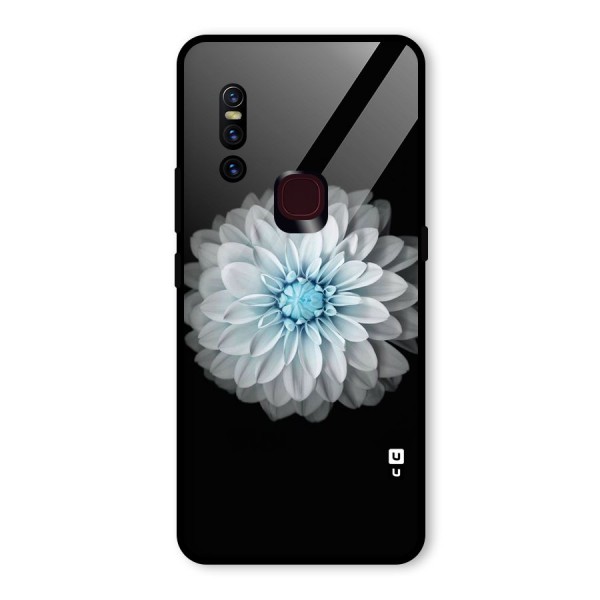 White Bloom Glass Back Case for Vivo V15