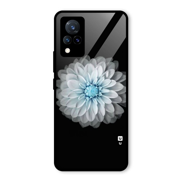 White Bloom Glass Back Case for Vivo V21 5G