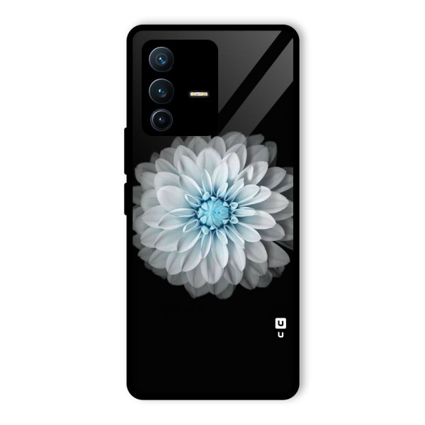 White Bloom Glass Back Case for Vivo V23 Pro