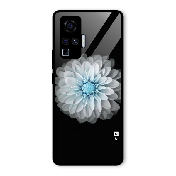 White Bloom Glass Back Case for Vivo X50 Pro