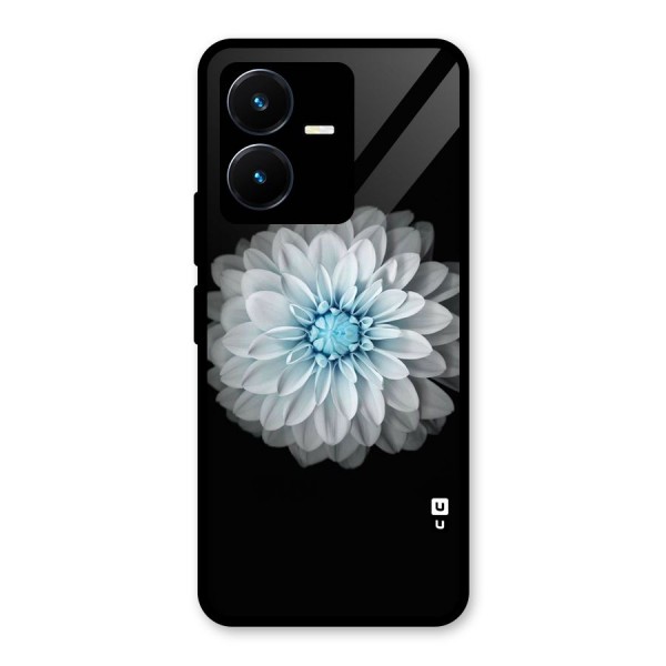 White Bloom Glass Back Case for Vivo Y22