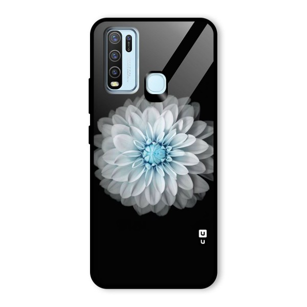 White Bloom Glass Back Case for Vivo Y30