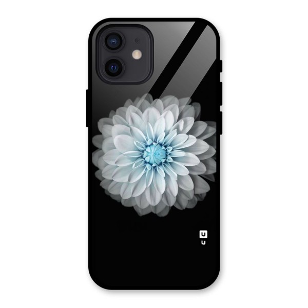 White Bloom Glass Back Case for iPhone 12