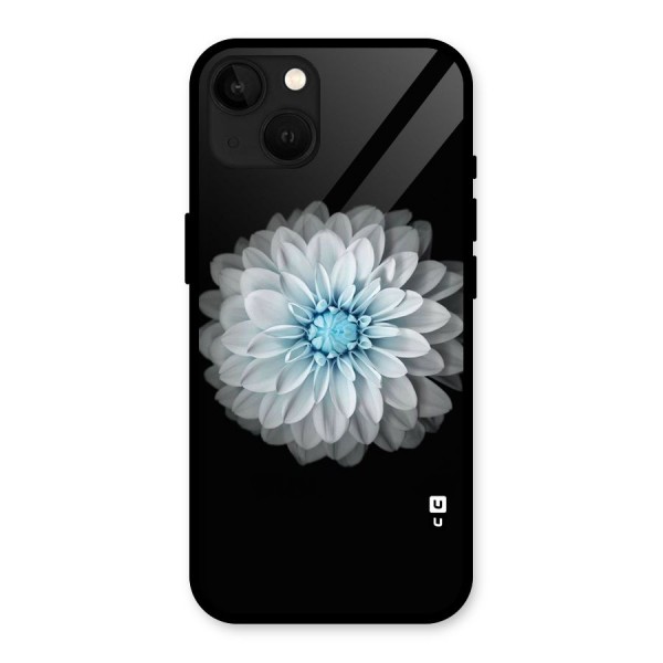White Bloom Glass Back Case for iPhone 13