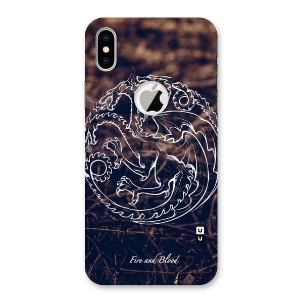 White Circle Back Case for iPhone XS Logo Cut