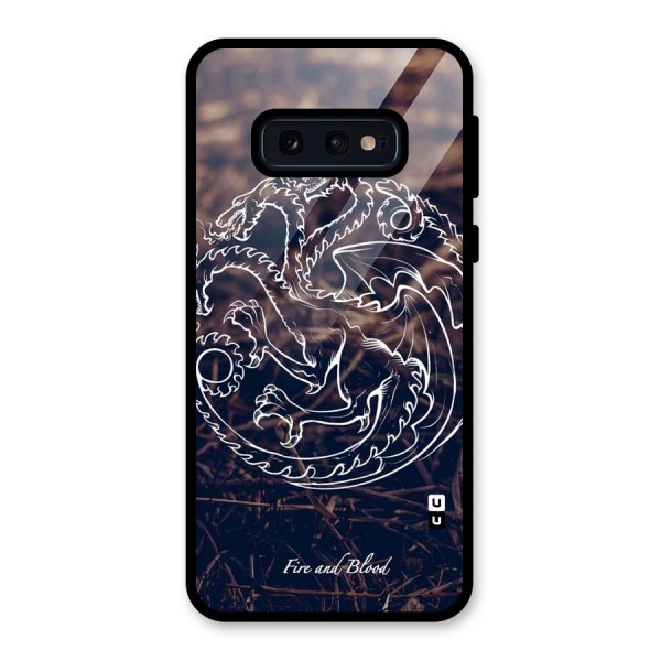 White Circle Glass Back Case for Galaxy S10e