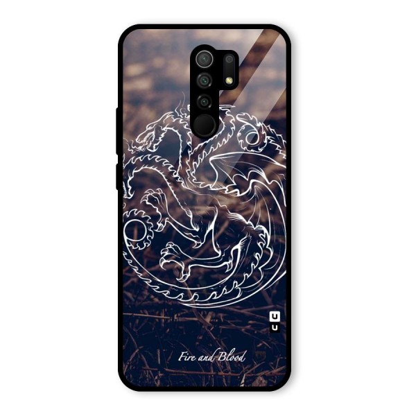 White Circle Glass Back Case for Redmi 9 Prime