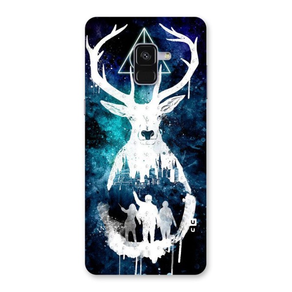 White Deer Back Case for Galaxy A8 Plus