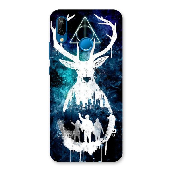 White Deer Back Case for Huawei P20 Lite